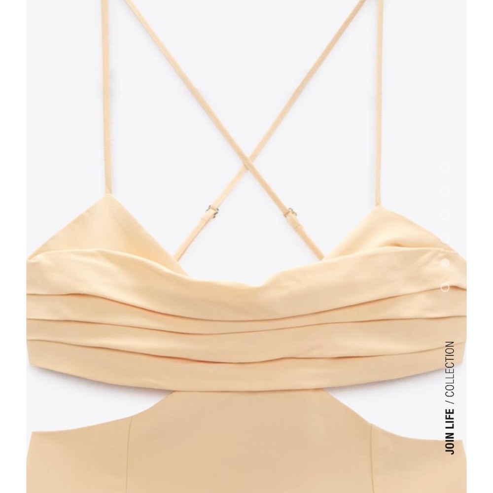 Cut out linen blend dress - Picture 5 of 7